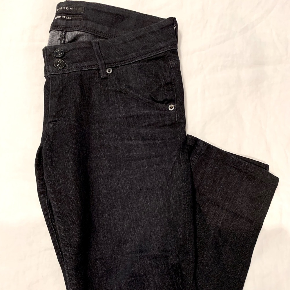 Hudson black skinny jeans.